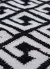 alhambra grey and black wool flat weaves Rug - CloseUp