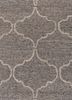 indusbar grey and black wool and viscose flat weaves Rug - CloseUp