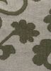 indusbar green wool and viscose flat weaves Rug - CloseUp