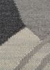 checkers grey and black wool and viscose flat weaves Rug - CloseUp checkers grey and black wool and viscose flat weaves Rug - CloseUp