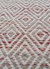 abrash blue wool and viscose flat weaves Rug - CloseUp