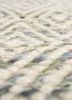 abrash blue wool and viscose flat weaves Rug - CloseUp