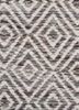 abrash grey and black wool and viscose flat weaves Rug - CloseUp