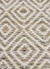 abrash green wool and viscose flat weaves Rug - CloseUp