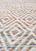 abrash red and orange wool and viscose flat weaves Rug - CloseUp