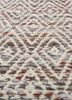 abrash red and orange wool and viscose flat weaves Rug - CloseUp