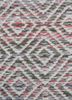 abrash pink and purple wool and viscose flat weaves Rug - CloseUp
