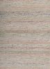 abrash blue wool and viscose flat weaves Rug - CloseUp