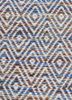 abrash blue wool and viscose flat weaves Rug - CloseUp