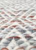 abrash red and orange wool and viscose flat weaves Rug - CloseUp