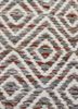 abrash red and orange wool and viscose flat weaves Rug - CloseUp