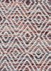 abrash pink and purple wool and viscose flat weaves Rug - CloseUp