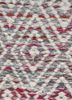 abrash pink and purple wool and viscose flat weaves Rug - CloseUp
