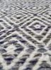 abrash blue wool and viscose flat weaves Rug - CloseUp