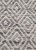 abrash grey and black wool and viscose flat weaves Rug - CloseUp