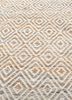 abrash red and orange wool and viscose flat weaves Rug - CloseUp abrash red and orange wool and viscose flat weaves Rug - CloseUp