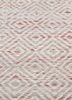 abrash red and orange wool and viscose flat weaves Rug - CloseUp
