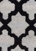 indusbar grey and black wool and viscose flat weaves Rug - CloseUp