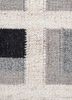 checkers ivory wool and viscose flat weaves Rug - CloseUp checkers ivory wool and viscose flat weaves Rug - CloseUp