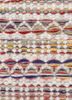 abrash red and orange wool and viscose flat weaves Rug - CloseUp