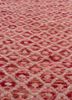 abrash red and orange wool and viscose flat weaves Rug - CloseUp abrash red and orange wool and viscose flat weaves Rug - CloseUp