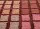 checkers red and orange wool and viscose flat weaves Rug - CloseUp checkers red and orange wool and viscose flat weaves Rug - CloseUp