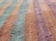 checkers red and orange wool and viscose flat weaves Rug - CloseUp