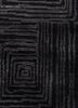 verve grey and black acrylic hand knotted Rug - CloseUp verve grey and black acrylic hand knotted Rug - CloseUp