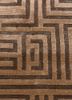 blythe beige and brown acrylic hand knotted Rug - CloseUp