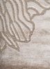 azalea ivory bamboo silk and zari hand knotted Rug - CloseUp azalea ivory bamboo silk and zari hand knotted Rug - CloseUp