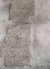 manifest grey and black wool and bamboo silk hand knotted Rug - CloseUp