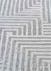 azalea grey and black wool and bamboo silk hand knotted Rug - CloseUp