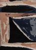 sthir blue wool hand knotted Rug - CloseUp