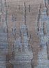 aprezo grey and black nylon hand knotted Rug - CloseUp