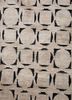 azalea ivory wool and silk hand knotted Rug - CloseUp