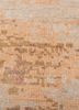 entropy beige and brown wool and bamboo silk hand knotted Rug - CloseUp