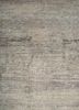 entropy blue wool and bamboo silk hand knotted Rug - CloseUp