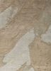 entropy green wool and bamboo silk hand knotted Rug - CloseUp