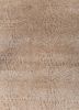 azalea beige and brown wool and bamboo silk hand knotted Rug - CloseUp