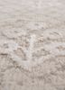 inde rose ivory wool and bamboo silk hand knotted Rug - CloseUp