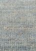 blythe blue afghan wool and jute hand knotted Rug - CloseUp