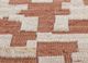 thyme red and orange wool hand knotted Rug - CloseUp