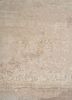 entropy ivory wool and silk hand knotted Rug - CloseUp