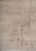 entropy ivory wool and silk hand knotted Rug - CloseUp