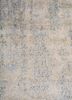 entropy ivory wool and silk hand knotted Rug - CloseUp