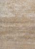entropy ivory wool and silk hand knotted Rug - CloseUp