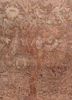 gulmarg red and orange wool and silk hand knotted Rug - CloseUp gulmarg red and orange wool and silk hand knotted Rug - CloseUp