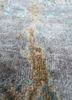 entropy blue wool and silk hand knotted Rug - CloseUp