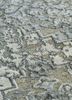 far east grey and black wool and silk hand knotted Rug - CloseUp