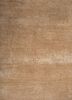 entropy beige and brown wool and silk hand knotted Rug - CloseUp